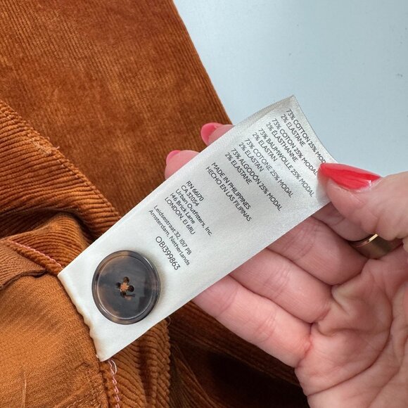 Anthropologie Maeve The Colette Corduroy Crop Wide-Leg Pants Size 25 - Picture 9 of 14